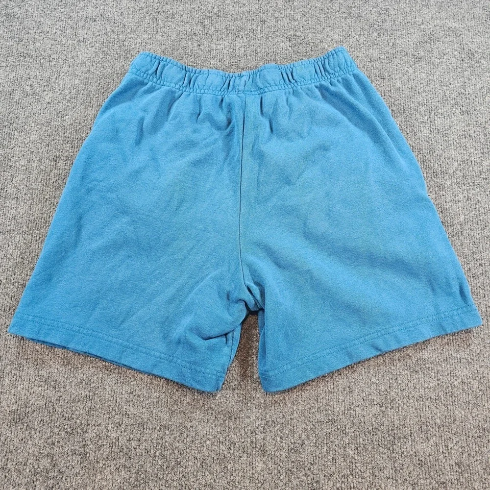 The North Face Mens Blue Fleece Shorts Elastic Waist Drawstring A4AAG Size Small